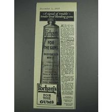 1925 Forhan's Toothpaste Ad - A Signal of Trouble