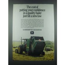 1985 John Deere 330 Round Baler Ad - Cost of Confidence