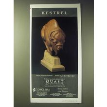 1989 Quast Galleries Ad - Kestrel Spectre of Ancient Pathways Bronze