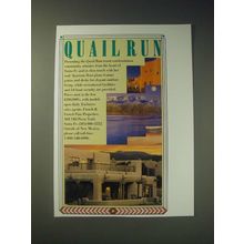 1989 Quail Run Resort Condiminium Ad - Quail Run