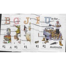 AUS 2017 (SET) (S/A)'FAIR DINKUM ALPHABET'(5v)(ON PAPER)' FINE USED (EBID64-073)