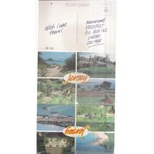 'WIN A HOLIDAY, JERSEY used postcard lettercard by Daily Mirror newspaper 1987 =