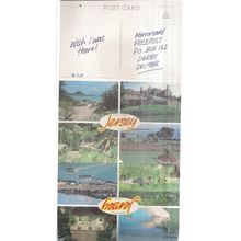 'WIN A HOLIDAY, JERSEY used postcard lettercard by Daily Mirror newspaper 1987 #