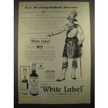 1938 Dewar's White Label Scotch Ad - For Distinguished Service honours
