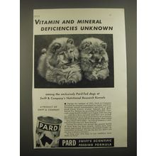 1938 Pard Dog Food Ad - Vitamin and Mineral Deficiencies Unknown