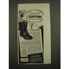 1938 Chippewa Bird Shooter Boots Ad - Original Chippewa Boots for every purpose