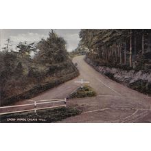 Cross Roads Calais Hill Leicester Antique Postcard