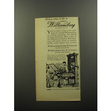 1956 Williamsburg Virginia Ad - History comes to life in Williamsburg Virginia