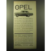 1960 Opel Car Advertisement - The German made Opel