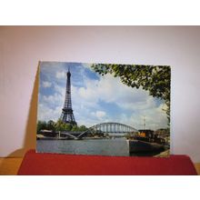 EIFFEL TOWER, PARIS, FRANCE used vintage postcard 1965 pm =