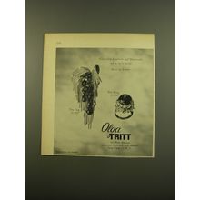 1961 Olga Tritt Jewelry Advertisement - Clip and Ring - Cabochon Emeralds