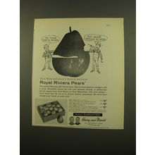 1961 Harry And David Royal Riviera Pears Advertisement - You never saw'm so big