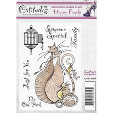 Crafter's Companion. Catitudes. Happy Family Stamp Set. Stamping Cardmaking