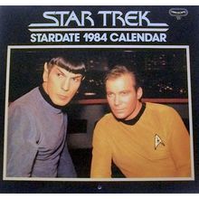 1984 STAR TREK original TV series first printing 12-month wall calendar