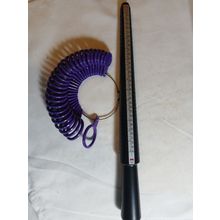 Ring Sizer Gauge Mandrel Finger Sizing Measure Stick Standard Tool black