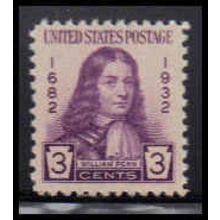 724 3c William Penn Fine MNH O3458