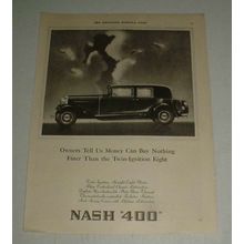 1930 Nash 400 Car Ad - Money Can Buy Nothing Finer