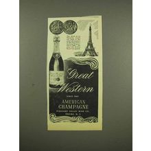 1944 Great Western American Champagne Ad