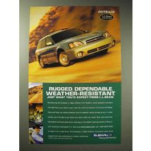 2000 Subaru Outback L.L. Bean Edition Ad - Rugged