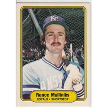 1982 Fleer baseball card 418 Rance Mulliniks– Royals
