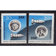 GERMANY DDR [1963] MiNr 0970-71 ( **/mnh ) Raumfahrt