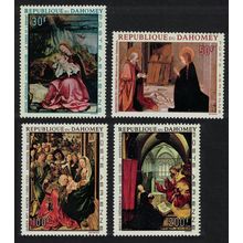 Dahomey Christmas Religious paintings 4v 1967 MNH SG#311-314 MI#331-334