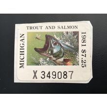 ICOLLECTZONE US Michigan 1981 Trout and Salmon Stamp VF NH
