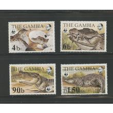 Gambia 515-518, 1984 WWF (Crocodiles), VF, MNH (GAM570)