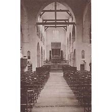 Clacton On Sea Essex St James Church Interior Antique Postcard
