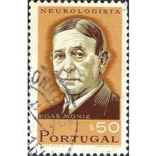 PORTUGAL, Antonio Egas Moniz, brown 1966, 0.50Esc