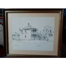 Malcolm Arnold print visitors to No 298 in frame 33cm x 28cm