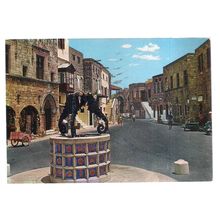 FOUNTAIN, RHODES, , GREECE used postcard 1980 postmark =