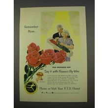 1955 FTD Florist Ad - Remember Mom