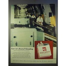 1955 Marcovitch Red & White Cigarettes Ad - Air-Floated