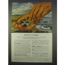 1955 Union Carbide Ad - Search is Exciting