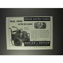 1958 Kohler of Kohler Model 2.5M25 Electric Plant Ad