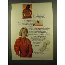 1965 Max Factor Creme Puff Make-Up Ad - Sunlit Look
