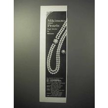 1966 Mikimoto Cultured Pearl Jewelry Ad