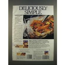 1986 Lipton Soup Mix & Reynolds Oven Bags Ad - Deliciously Simple Chicken Recipe