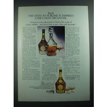 1988 B&B Liqueur Ad - The Taste So Sublime it Inspired Baccarat Decanter