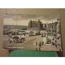 PRINCESS PARADE, BLACKPOOL, LANCASHIRE...used antique postcard dated 1921 =