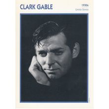 Clark Gable Astrology American Actor Rare Italian 8" x 5" Film Photo Card