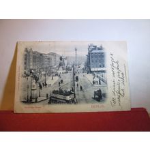 SACKVILLE STREET, DUBLIN, IRELAND used antique postcard =