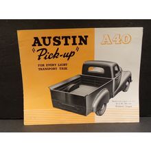 Austin A40 "Pick-up" for Every Light Transport Task Sales Brochure 1950
