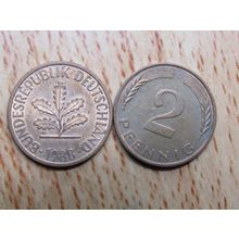 1988g 2 Pfennig Germany Coin