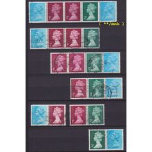 ENGLAND GREAT BRITAIN [Zdr] Lot ( O/used ) [02] Machin se-tenant 5x..2x