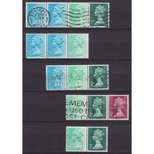 ENGLAND GREAT BRITAIN [Zdr] Lot ( O/used ) [03] Machin se-tenant 5x..2x