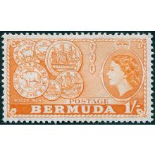 Bermuda 1953 1s orange SG144 unused
