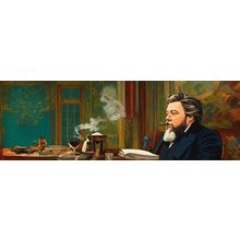 Lexica - Charles Spurgeon, colorful illustration. Art Gallery Poster Canvas Prin