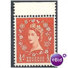 1958 SG570 1/2d Orange-Red M Crowns Wilding Unmtd Mint